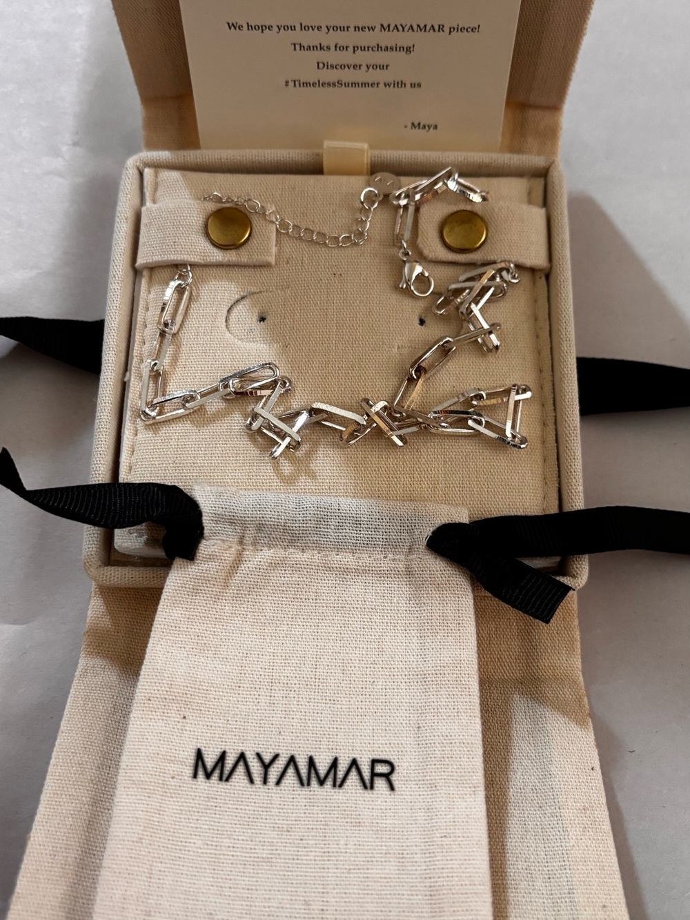 MAYAMAR Silver Link Necklace